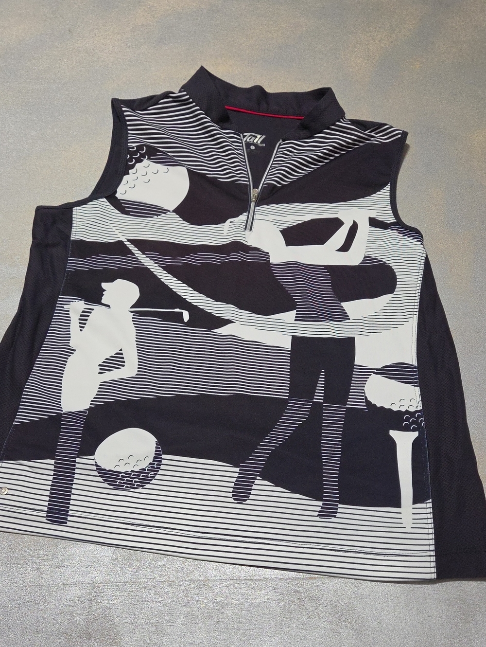 Tail Black & White Golf-Print Sleeveless Tank Top SO FUN!!!